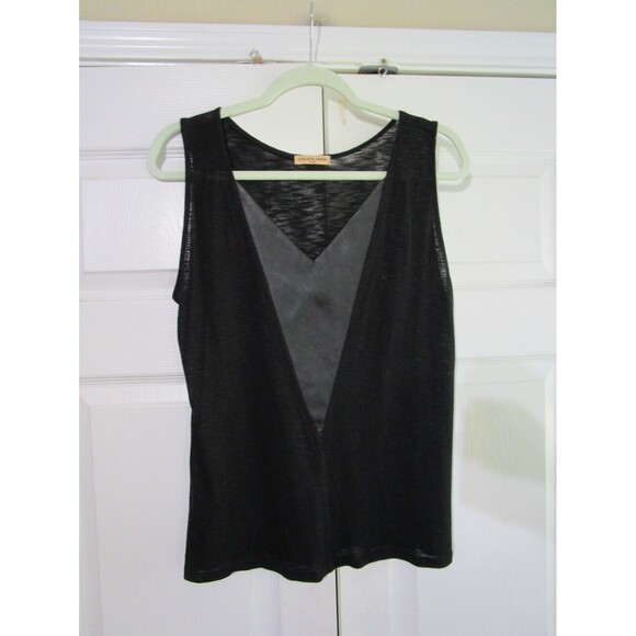 Cha Cha Vents Womens Tank Top Blouse Size S Black - Picture 1 of 11